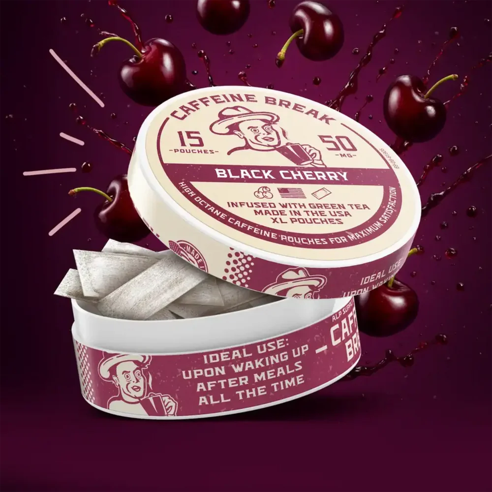CAFFEINE BREAK Black Cherry Caffeine Pouches