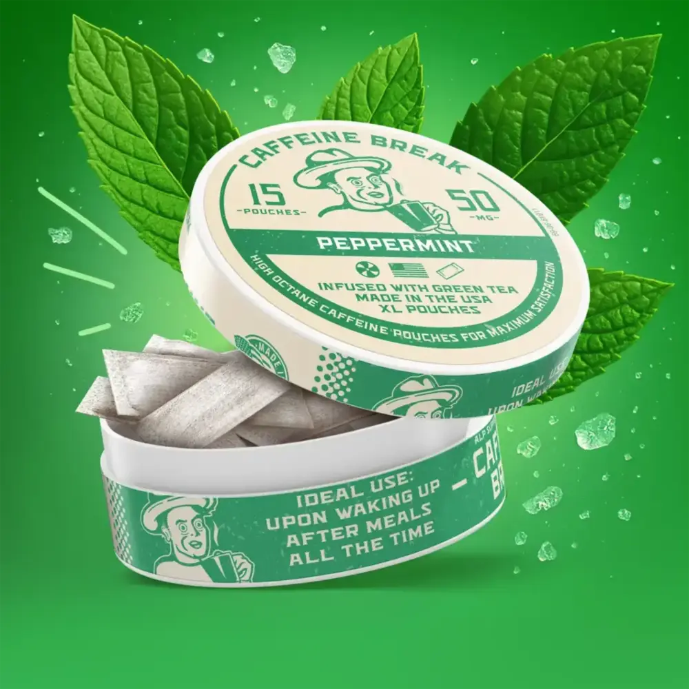 CAFFEINE BREAK Peppermint Caffeine Pouches