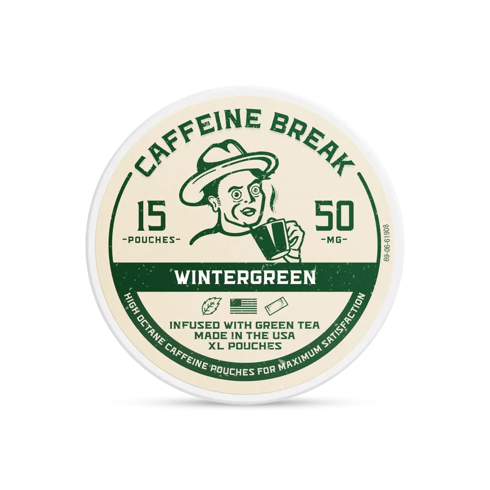 CAFFEINE BREAK Wintergreen Caffeine Pouches