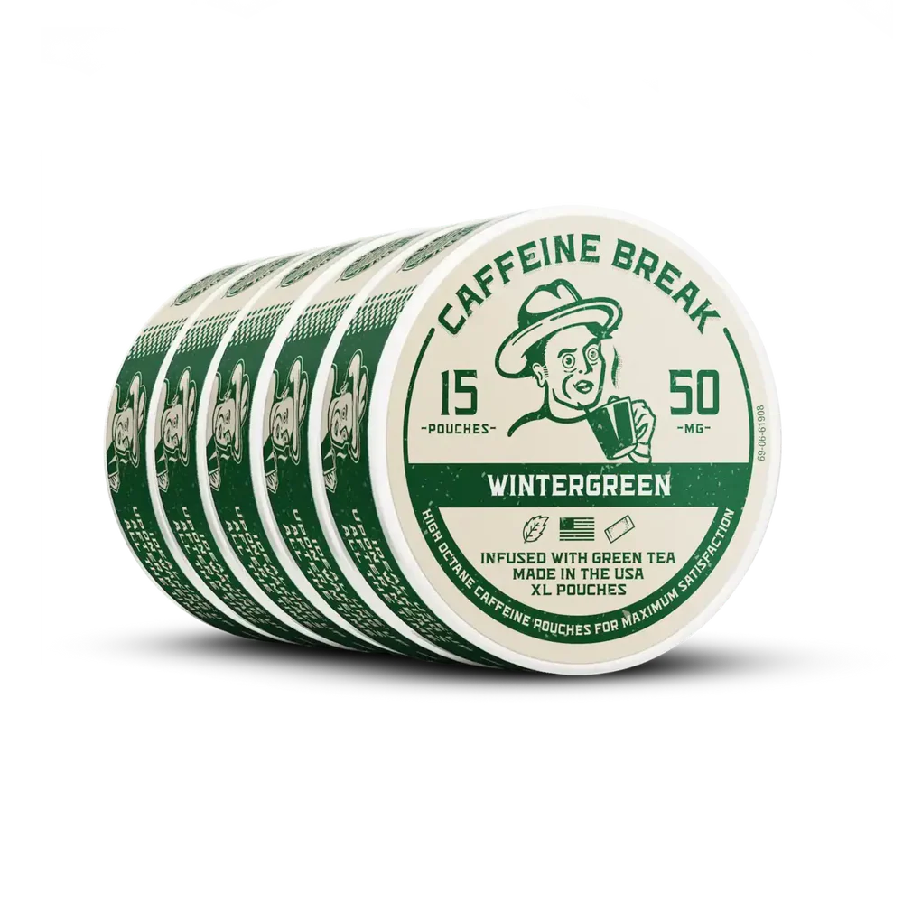 CAFFEINE BREAK Wintergreen Caffeine Pouches